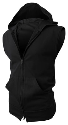 Sports vest with hoodie
