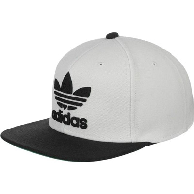 Photo of white and black color ultimate frisbee hat made by Adidas