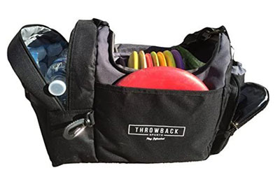 Throwback sports duffel bag for disc golf and ultimate frisbee